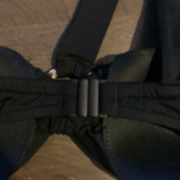 NWOT Seafolly Active Ring Front Bandeau Bikini Top black - Picture 7 of 13